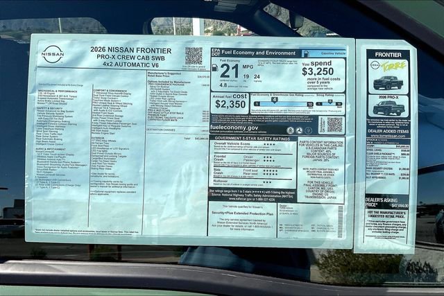 New 2026 Nissan Frontier Pro-X w/ Pro-X Convenience Package image 17