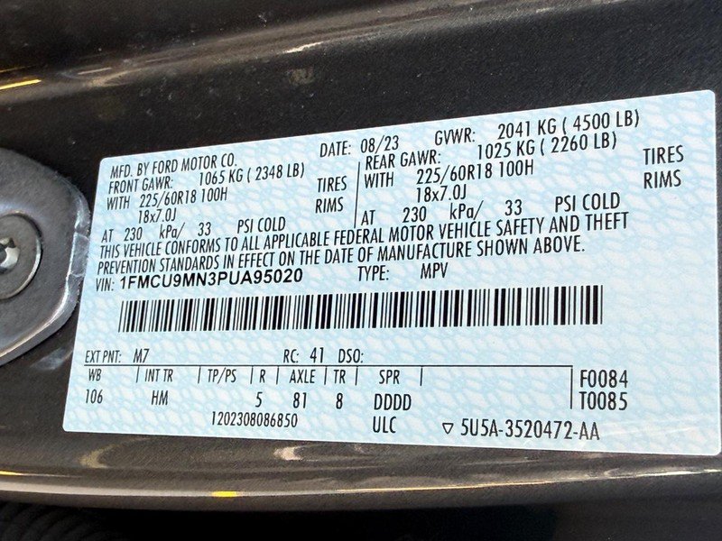 Certified 2023 Ford Escape ST-Line w/ Tech Pack #1 AWD/4WD image 29