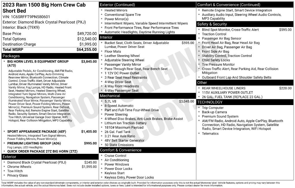 Used 2023 RAM 1500 Big Horn AWD/4WD image 2