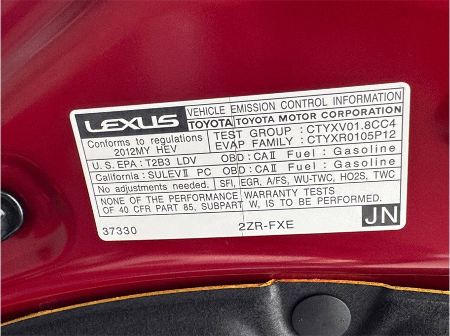 Used 2012 Lexus CT 200h Premium w/ Premium Audio Pkg image 28