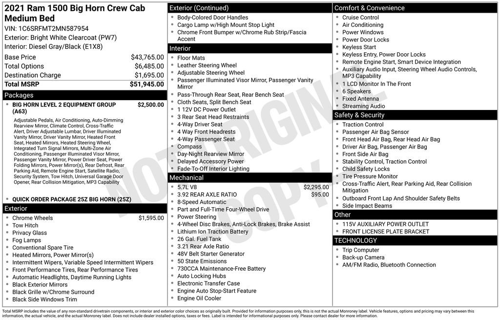 Used 2021 RAM 1500 Big Horn image 27
