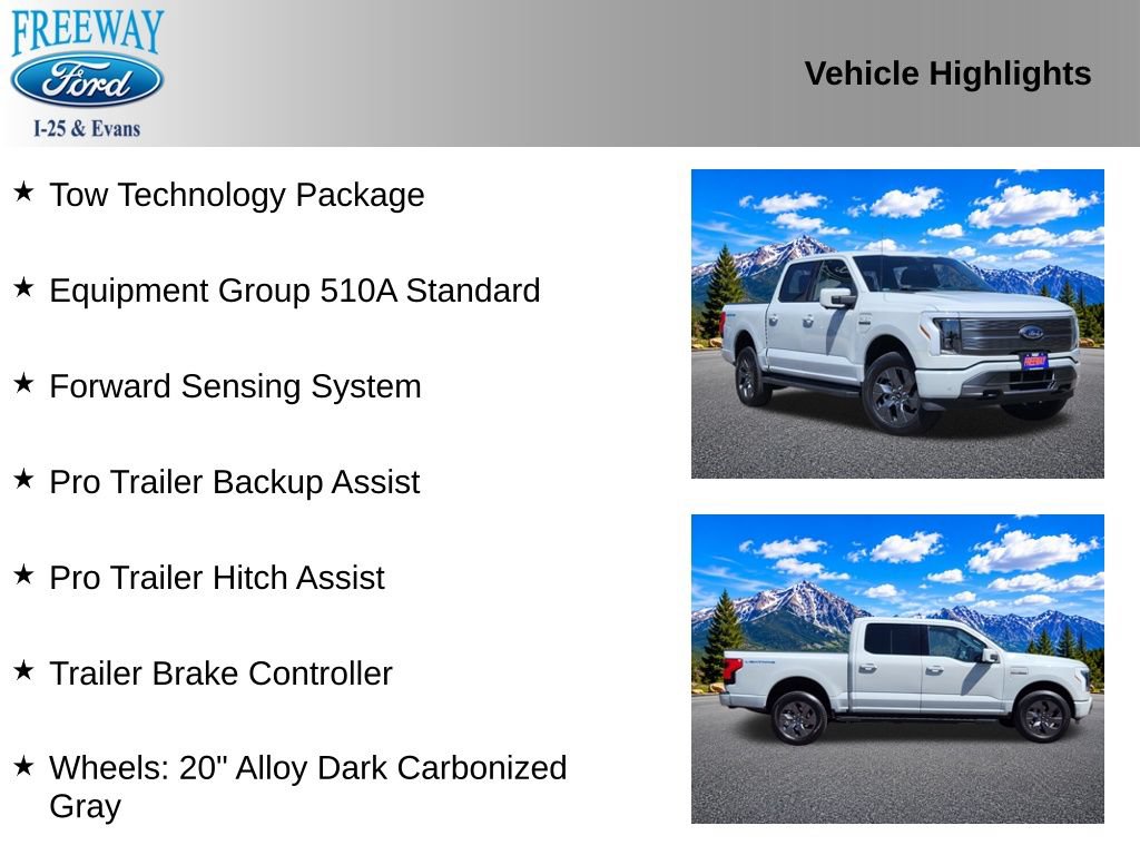 Used 2023 Ford F150 Lightning Lariat w/ Tow Technology Package AWD/4WD image 2