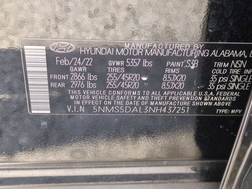 Certified 2022 Hyundai Santa Fe Calligraphy image 31