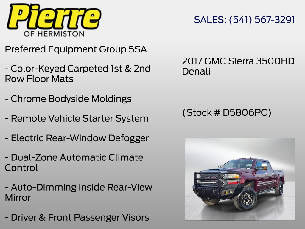 Used 2017 GMC Sierra 3500 Denali w/ Duramax Plus Package AWD/4WD image 12