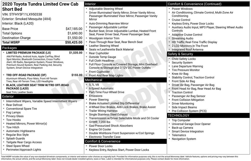 Used 2020 Toyota Tundra Limited w/ Limited Premium Package image 3