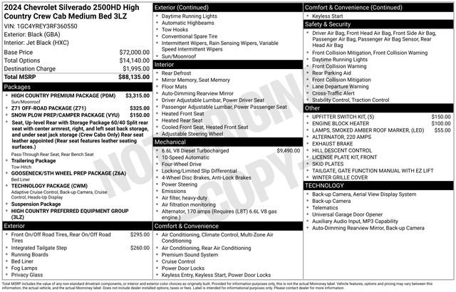Used 2024 Chevrolet Silverado 2500 High Country w/ High Country Premium Package AWD/4WD image 3