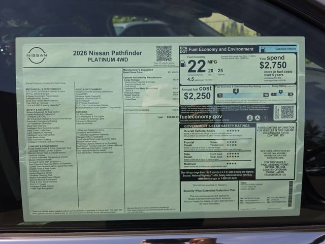 New 2026 Nissan Pathfinder Platinum w/ Cargo Package AWD/4WD image 31