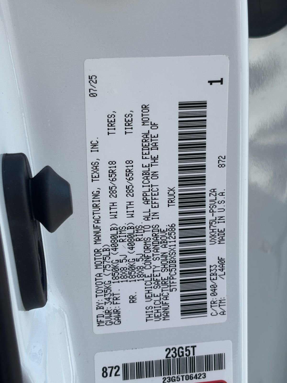 New 2025 Toyota Tundra TRD Pro AWD/4WD image 23