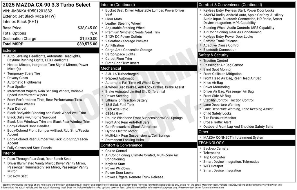 Used 2025 MAZDA CX-90 3.3 Turbo w/ Select Package image 24