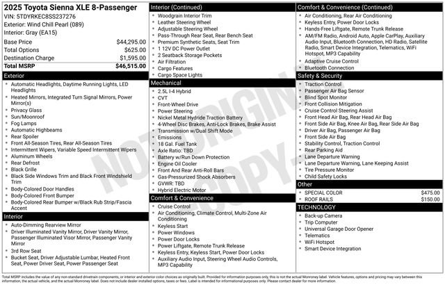 Used 2025 Toyota Sienna XLE FWD image 10