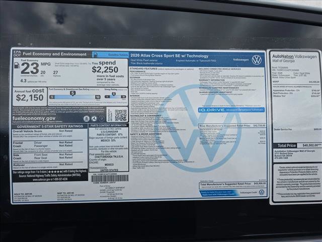 New 2026 Volkswagen Atlas Cross Sport SE image 18