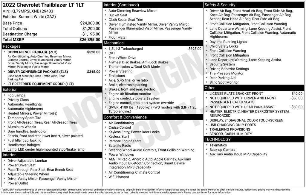 Certified 2022 Chevrolet TrailBlazer LT w/ Convenience Package image 8