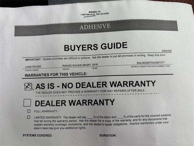 Used 2016 Land Rover Range Rover Sport Supercharged image 48