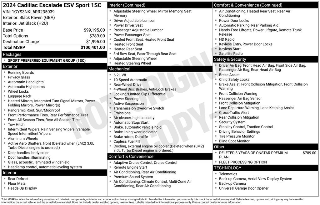 Used 2024 Cadillac Escalade ESV Sport RWD image 57