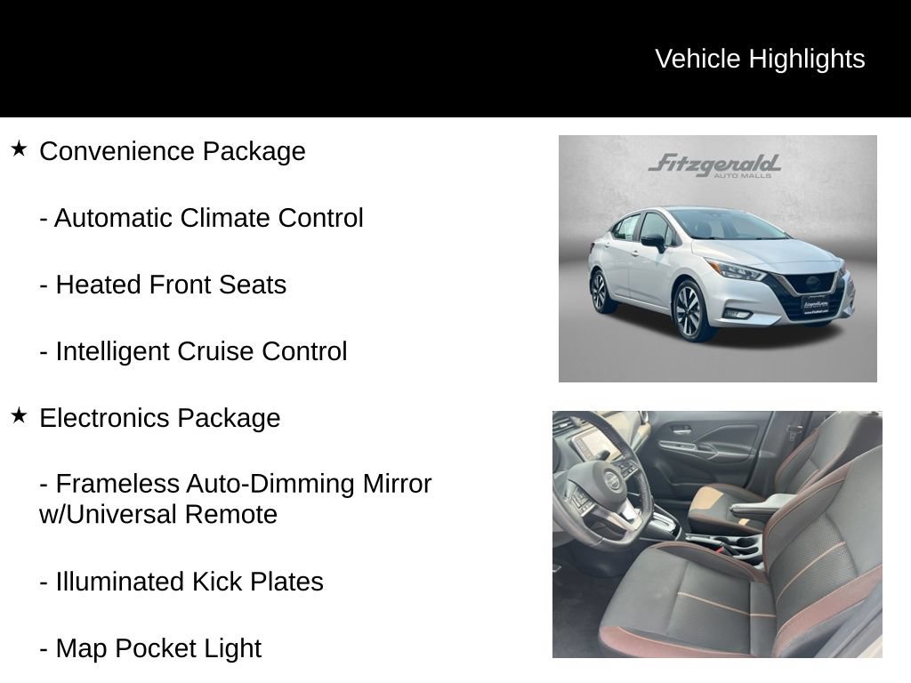 Used 2021 Nissan Versa SR w/ Electronics Package FWD image 9