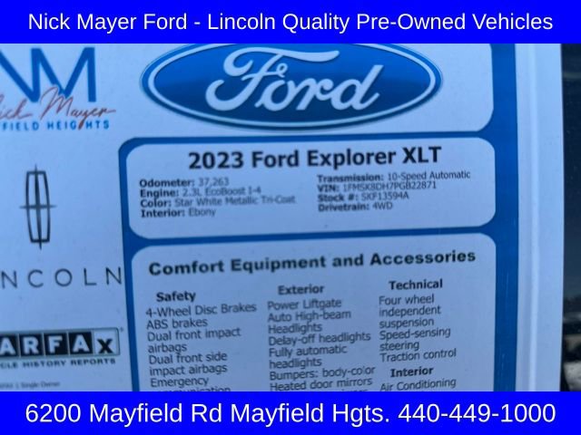 Certified 2023 Ford Explorer XLT w/ Class IV Trailer Tow Package image 36