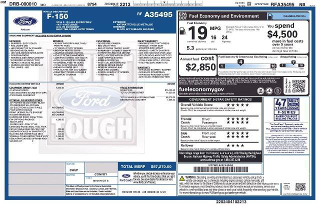 Certified 2024 Ford F150 Platinum w/ Equipment Group 702A High image 3