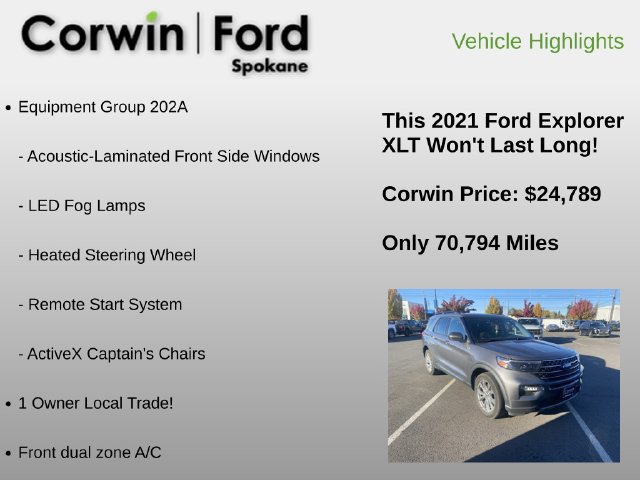 Used 2021 Ford Explorer XLT w/ Equipment Group 202A AWD/4WD image 6