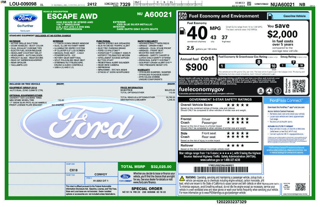 Used 2022 Ford Escape SE AWD/4WD image 13