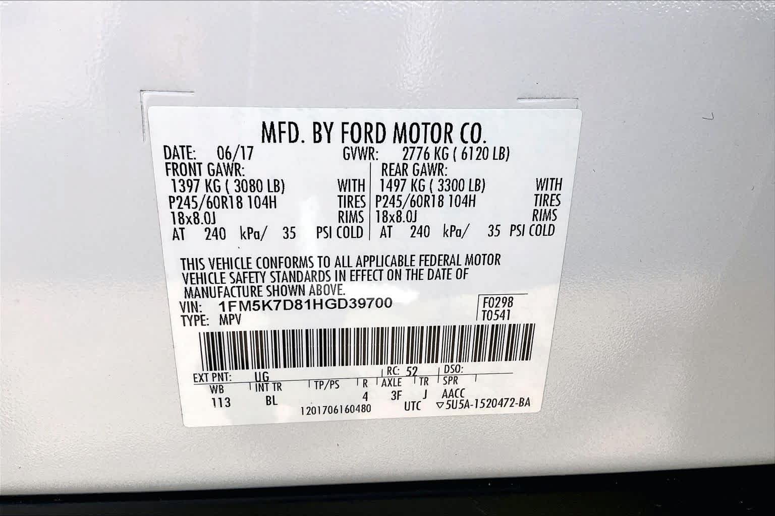 Used 2017 Ford Explorer XLT w/ Equipment Group 202A FWD image 37