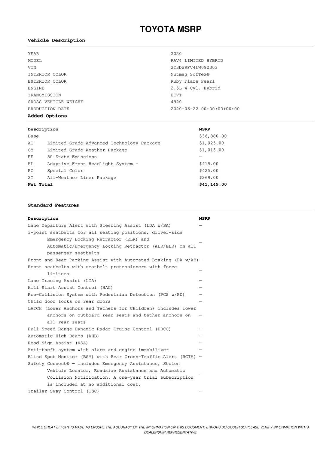 Used 2020 Toyota RAV4 Limited image 11