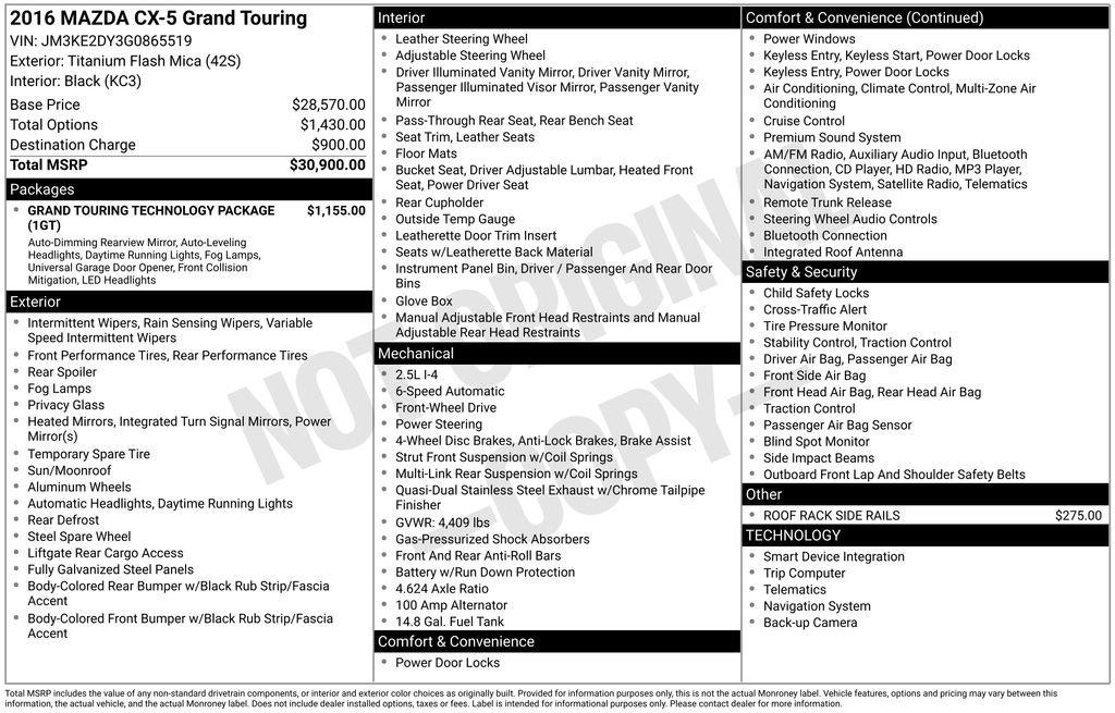 Used 2016 MAZDA CX-5 Grand Touring image 35