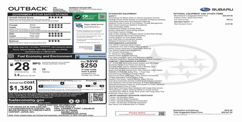 Used 2019 Subaru Outback 2.5i Premium image 4