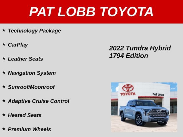 Used 2022 Toyota Tundra 1794 Edition w/ Advanced Package RWD image 40