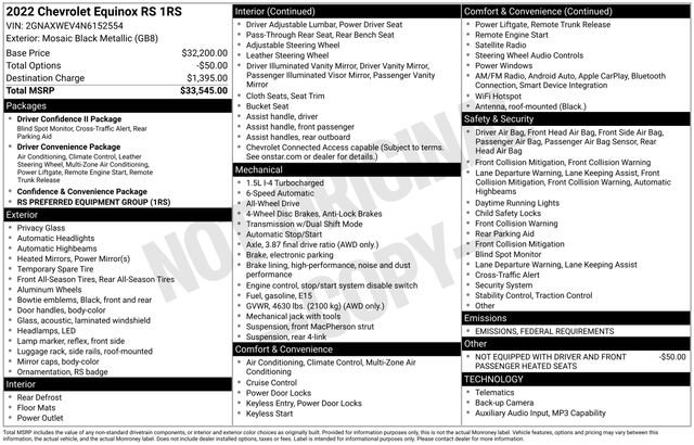 Certified 2022 Chevrolet Equinox RS image 27