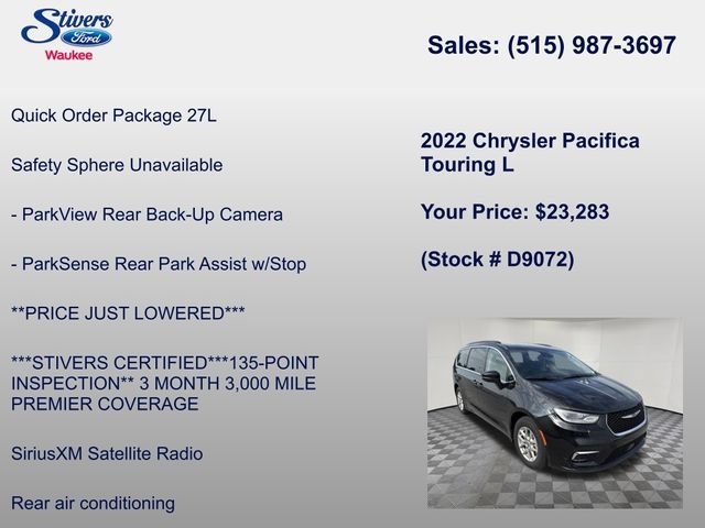 Used 2022 Chrysler Pacifica Touring-L FWD image 8
