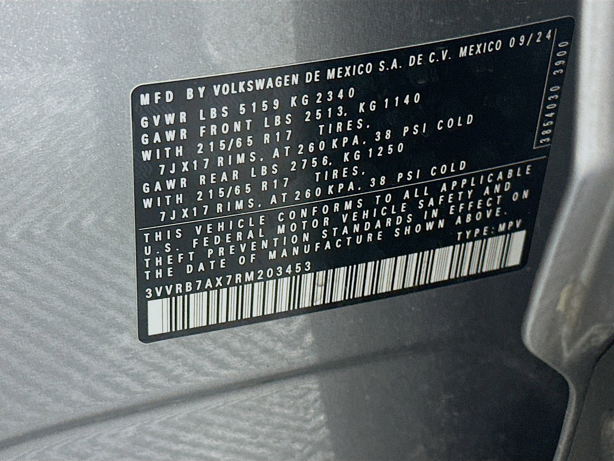 Used 2024 Volkswagen Tiguan S w/ MDO Package, Three-Row image 12