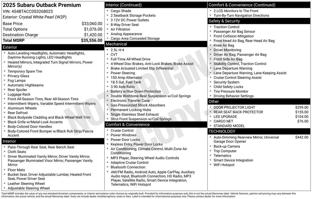 Used 2025 Subaru Outback Premium image 30