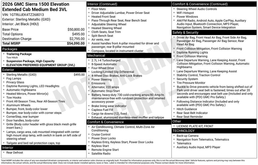 New 2026 GMC Sierra 1500 Elevation image 4