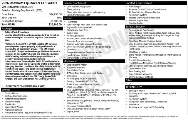 New 2026 Chevrolet Equinox EV LT FWD image 25