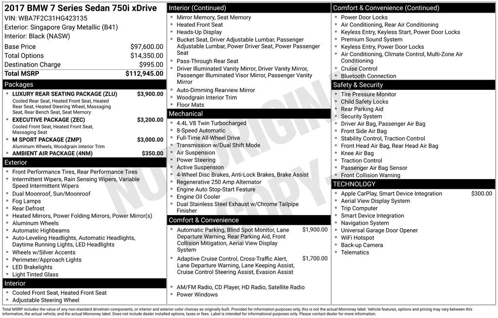 Used 2017 BMW 750i xDrive image 36