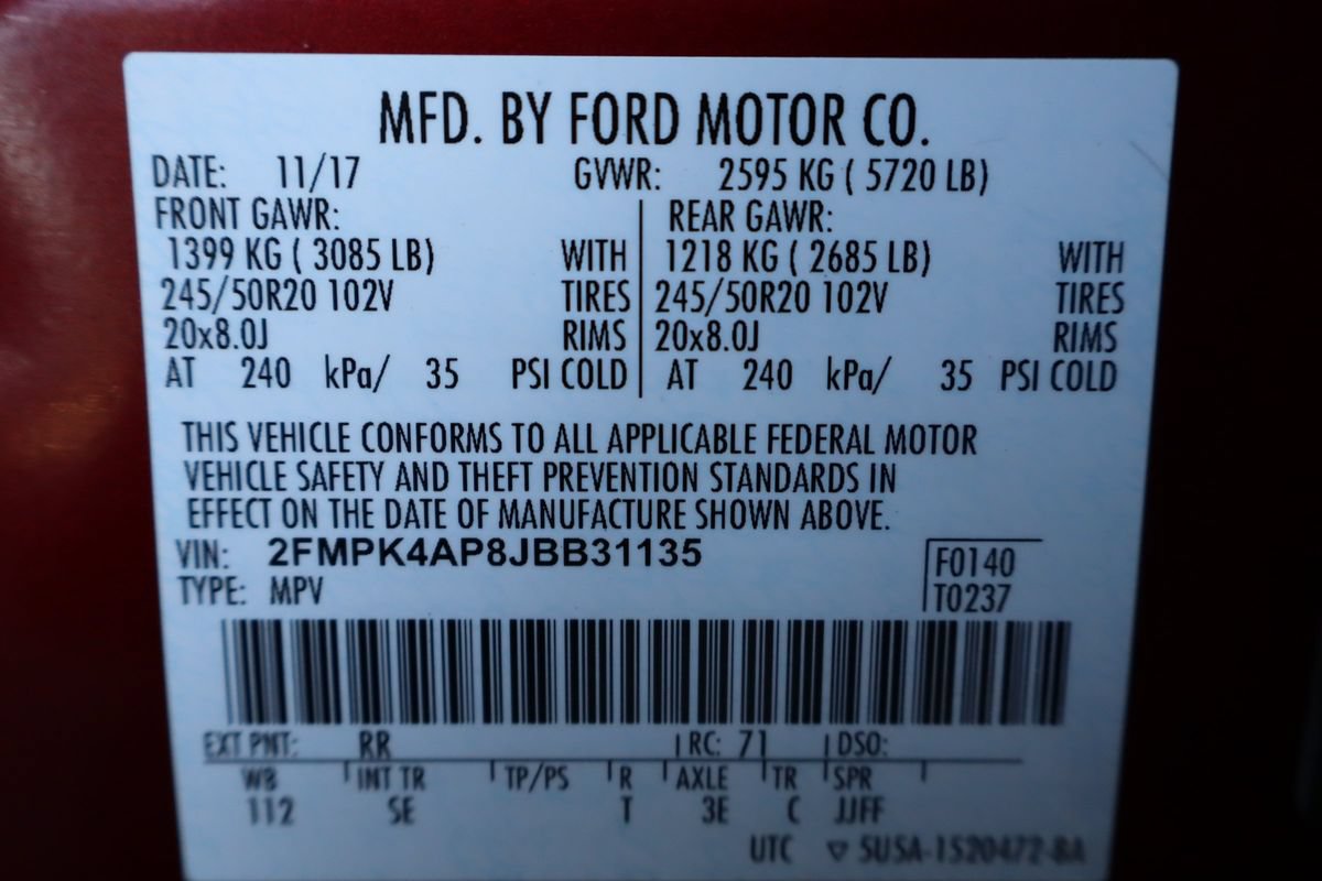 Used 2018 Ford Edge Sport w/ Equipment Group 401A AWD/4WD image 46