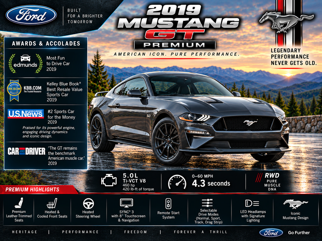 Used 2019 Ford Mustang GT Premium RWD image 2