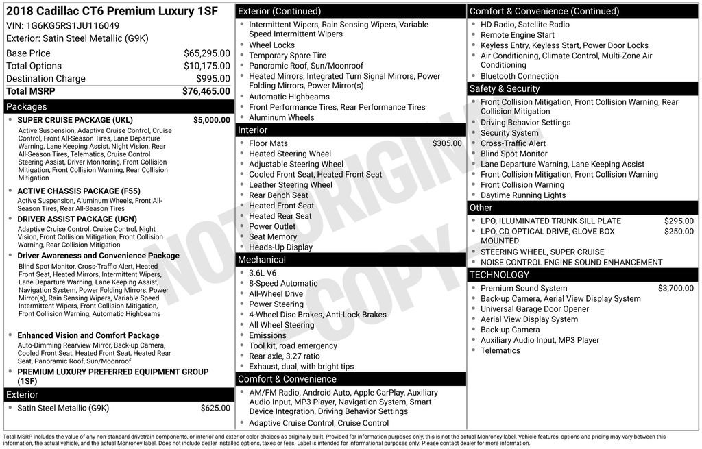 Used 2018 Cadillac CT6 Premium Luxury w/ Super Cruise Package image 28