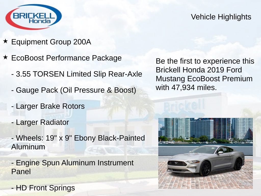 Used 2019 Ford Mustang Premium w/ Ecoboost Performance Package image 8