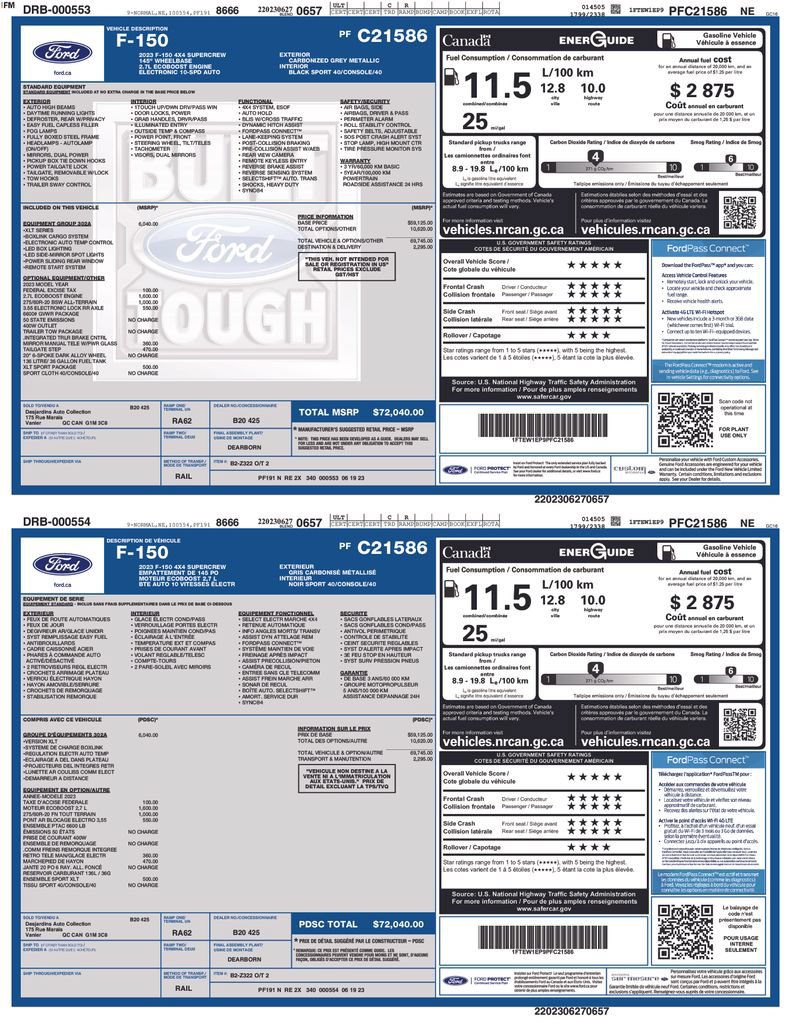 Used 2023 Ford F150 XLT w/ Equipment Group 302A High AWD/4WD image 6