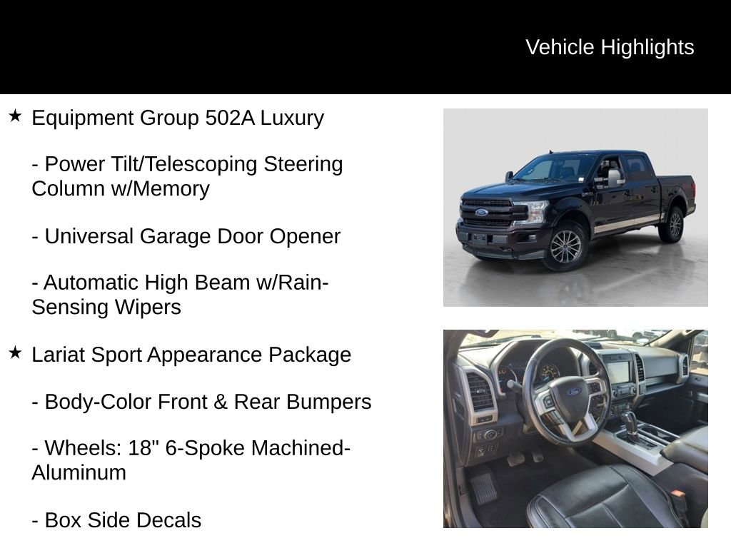 Used 2018 Ford F150 Lariat w/ Equipment Group 502A Luxury image 16