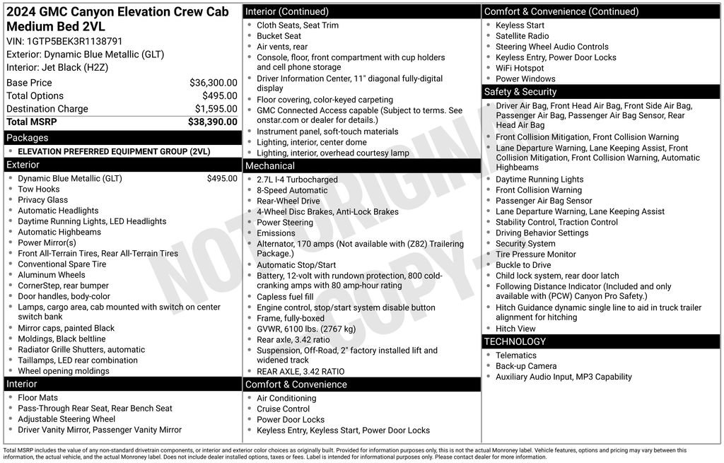 Used 2024 GMC Canyon Elevation RWD image 31