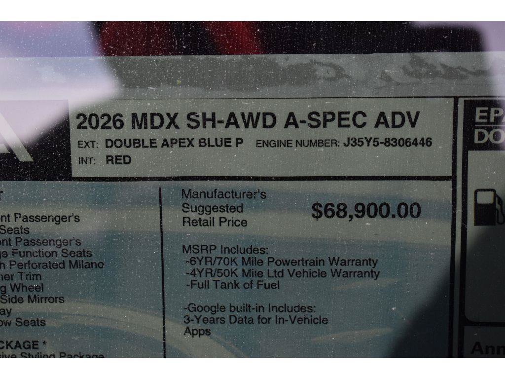 New 2026 Acura MDX A-Spec w/ Advance Package AWD/4WD image 40