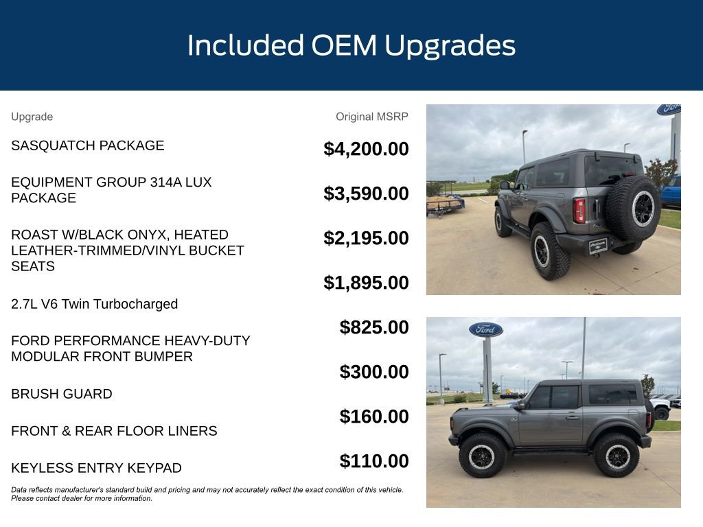 Certified 2022 Ford Bronco Outer Banks w/ Sasquatch Package AWD/4WD image 11