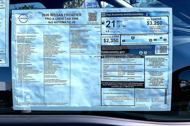 New 2026 Nissan Frontier Pro-X w/ Pro-X Convenience Package image 13