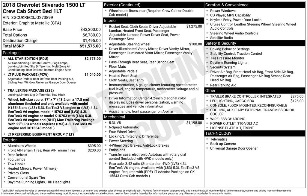 Certified 2018 Chevrolet Silverado 1500 LT w/ All Star Edition AWD/4WD image 5