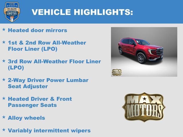 New 2025 GMC Acadia Elevation w/ LPO, Floor Liner Package image 16