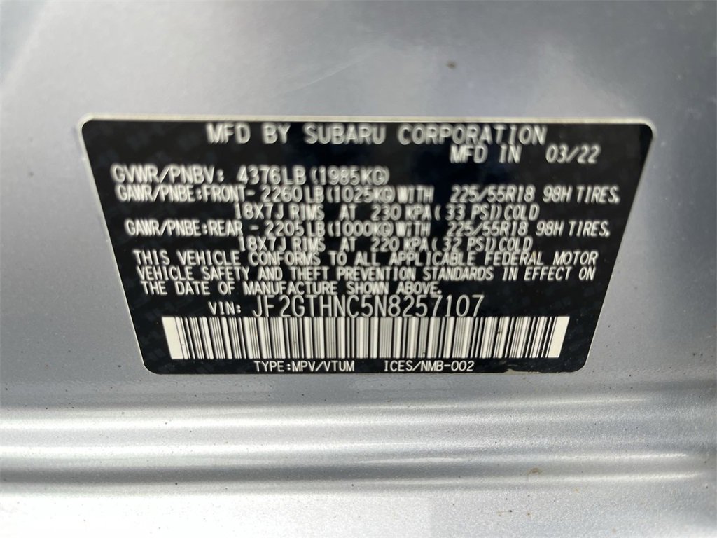 Used 2022 Subaru Crosstrek 2.5i Limited w/ Moonroof Package 2 image 34