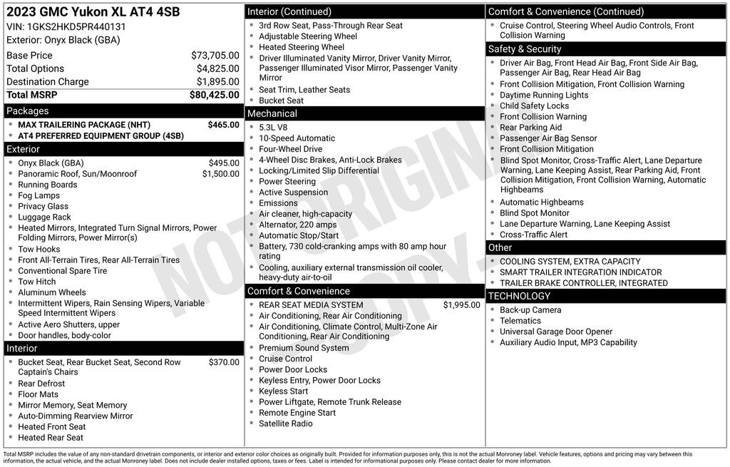 Used 2023 GMC Yukon XL AT4 w/ Max Trailering Package AWD/4WD image 13