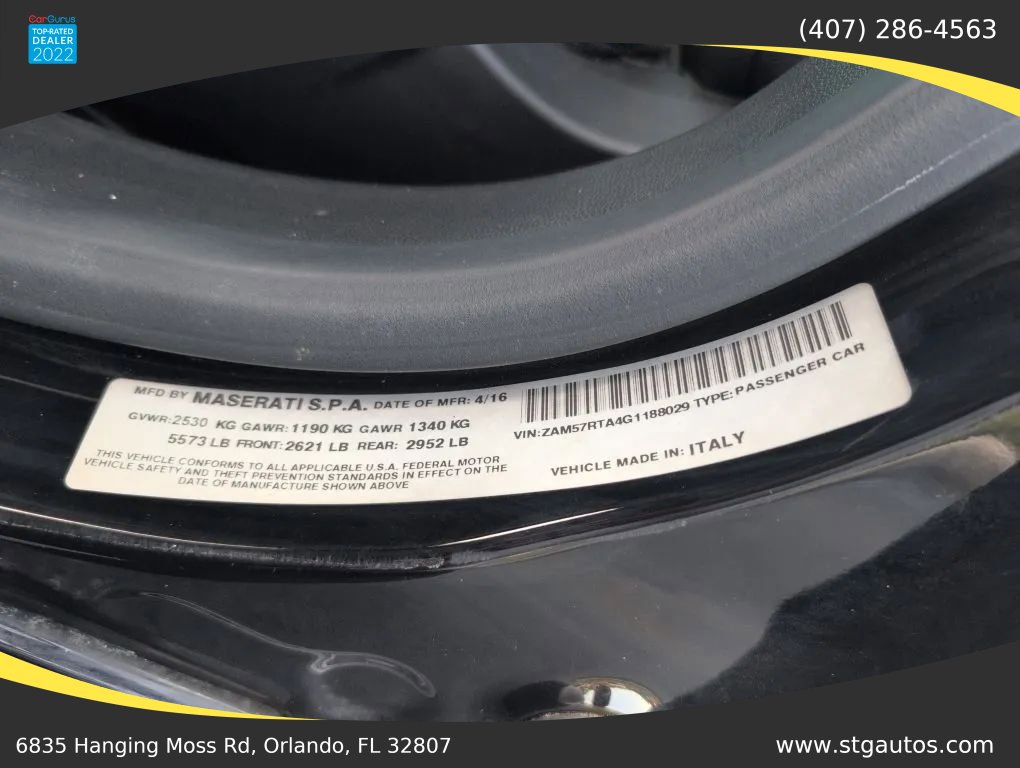 Used 2016 Maserati Ghibli S Q4 AWD/4WD image 37